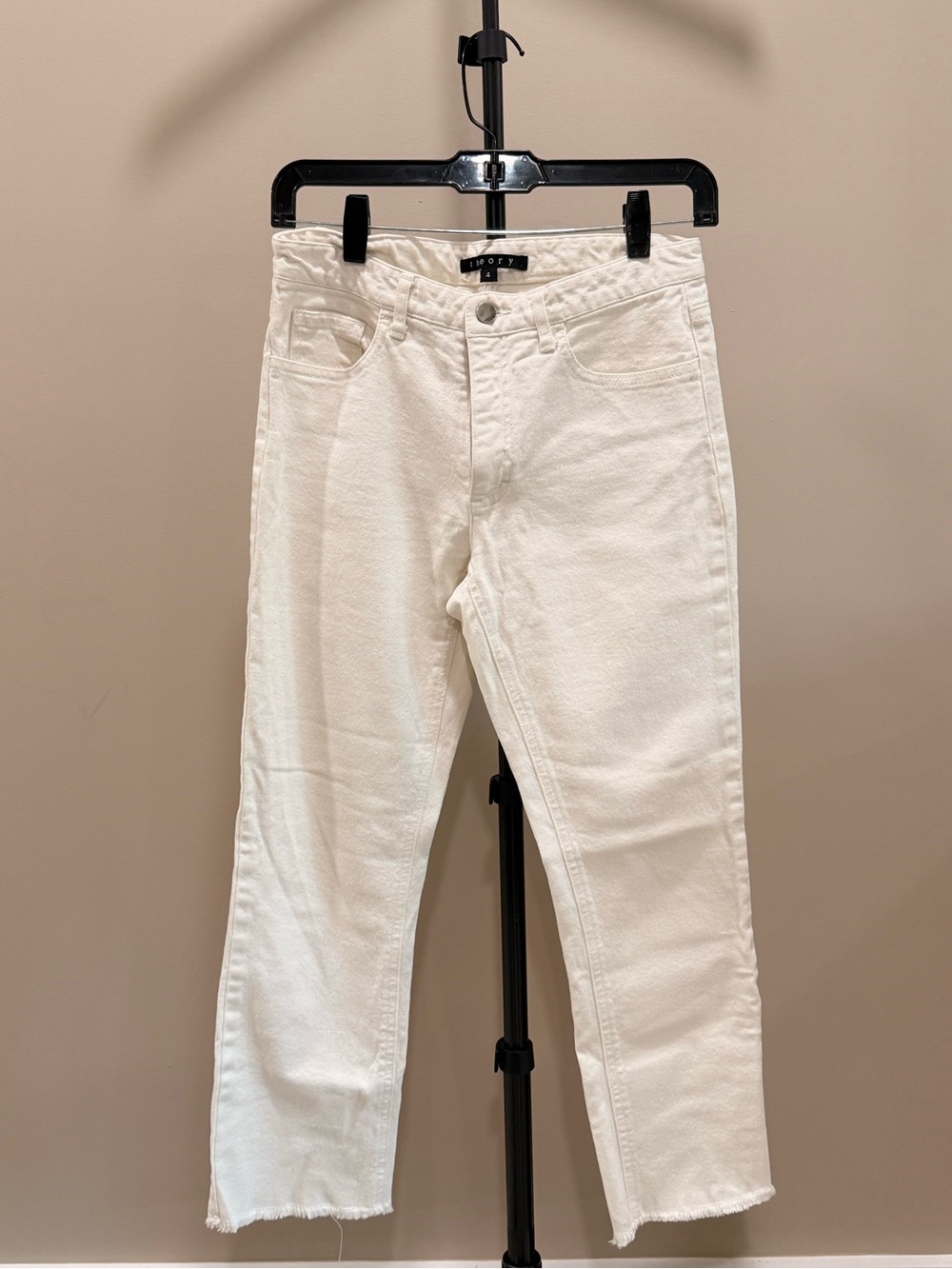 Theory Women’s Slim Straight Jeans in White